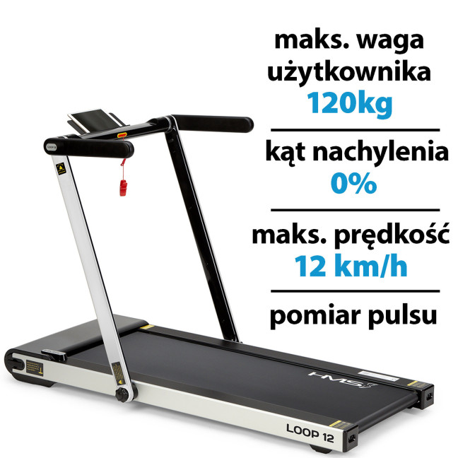 Electric treadmill HMS LOOP12 1864W 12km/h Gray