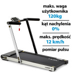 Electric treadmill HMS LOOP12 1864W 12km/h Gray