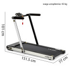 Electric treadmill HMS LOOP12 1864W 12km/h Gray