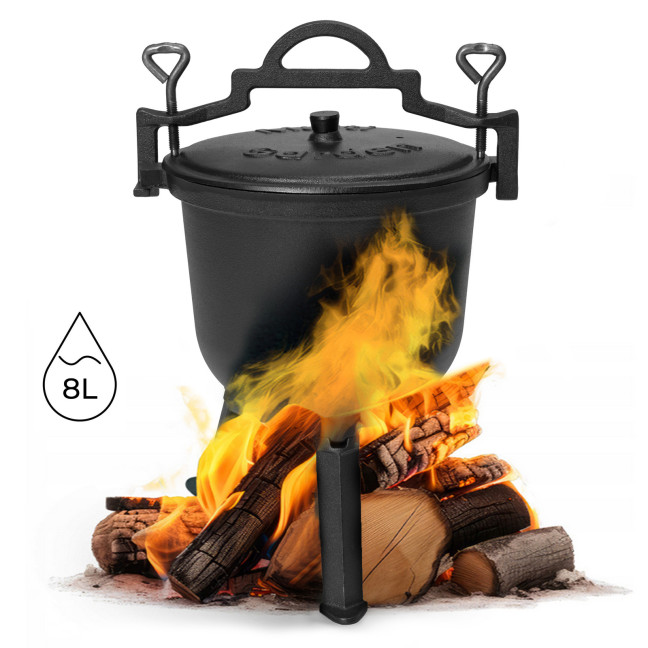 8L Cast Iron Cauldron for Garden Campfire Grill | Garden furniture, relaxation, modern style