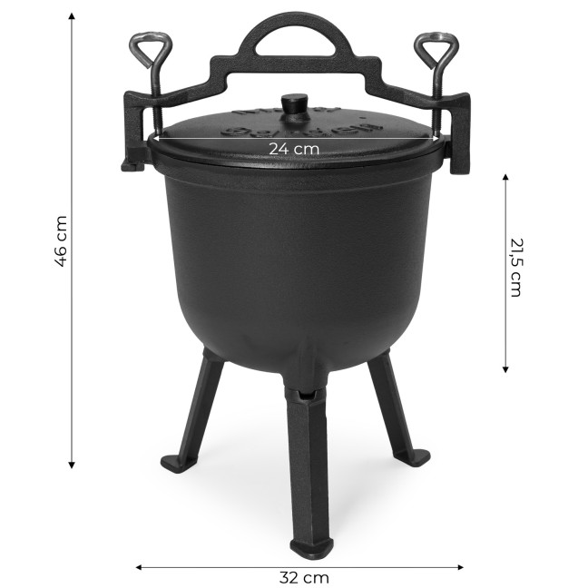 8L Cast Iron Cauldron for Garden Campfire Grill | Garden furniture, relaxation, modern style