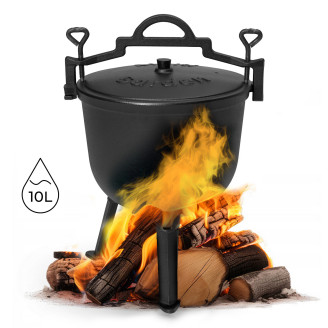 10L Cast Iron Cauldron for Garden Campfire Grill | Garden furniture, relaxation, modern style