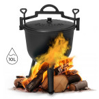 10L Cast Iron Cauldron for Garden Campfire Grill | Garden furniture, relaxation, modern style