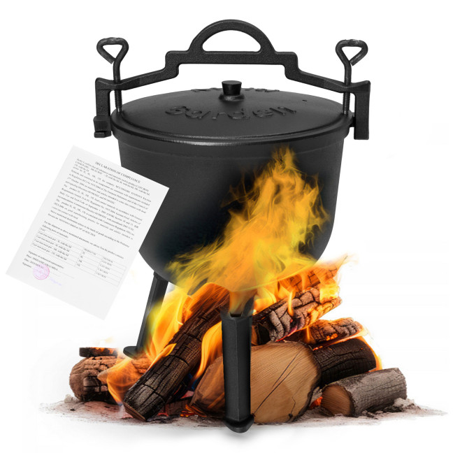10L Cast Iron Cauldron for Garden Campfire Grill | Garden furniture, relaxation, modern style