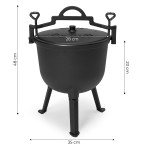 10L Cast Iron Cauldron for Garden Campfire Grill | Garden furniture, relaxation, modern style