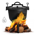 15L Cast Iron Cauldron for Garden Campfire Grill | Garden furniture, relaxation, modern style