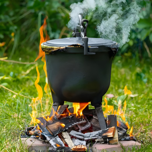15L Cast Iron Cauldron for Garden Campfire Grill | Garden furniture, relaxation, modern style