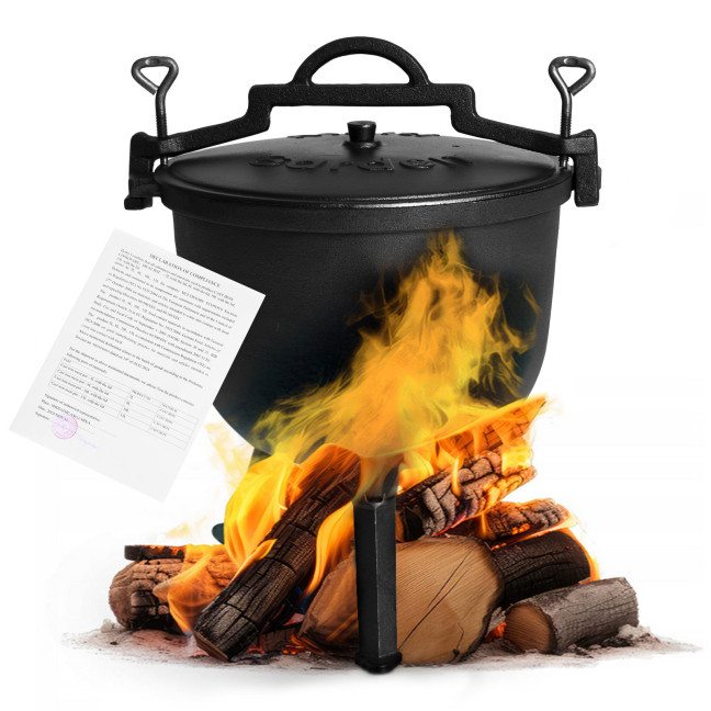 15L Cast Iron Cauldron for Garden Campfire Grill | Garden furniture, relaxation, modern style