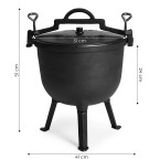 15L Cast Iron Cauldron for Garden Campfire Grill | Garden furniture, relaxation, modern style