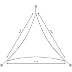 ModernHome Waterproof Sun Shade Sail 4x4x4m | Garden furniture, relaxation, modern style