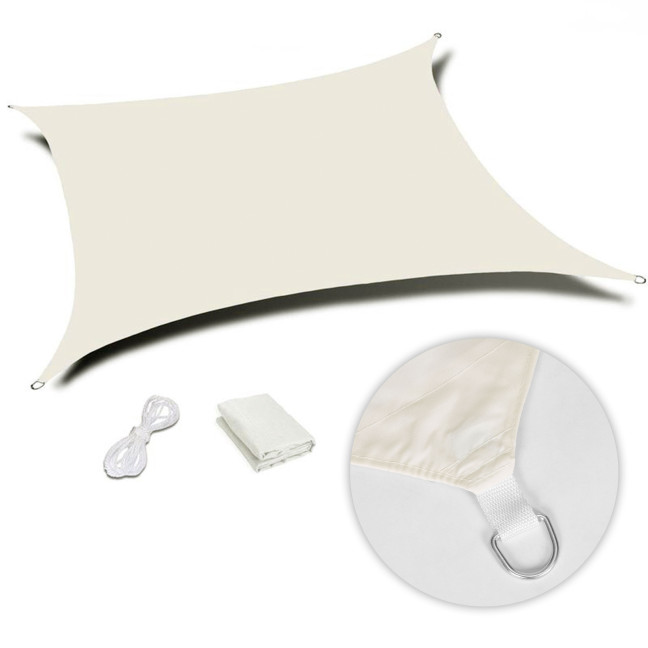 MultiGarden Waterproof Square Sun Shade Sail 3x3m Beige | Garden furniture, relaxation, modern style