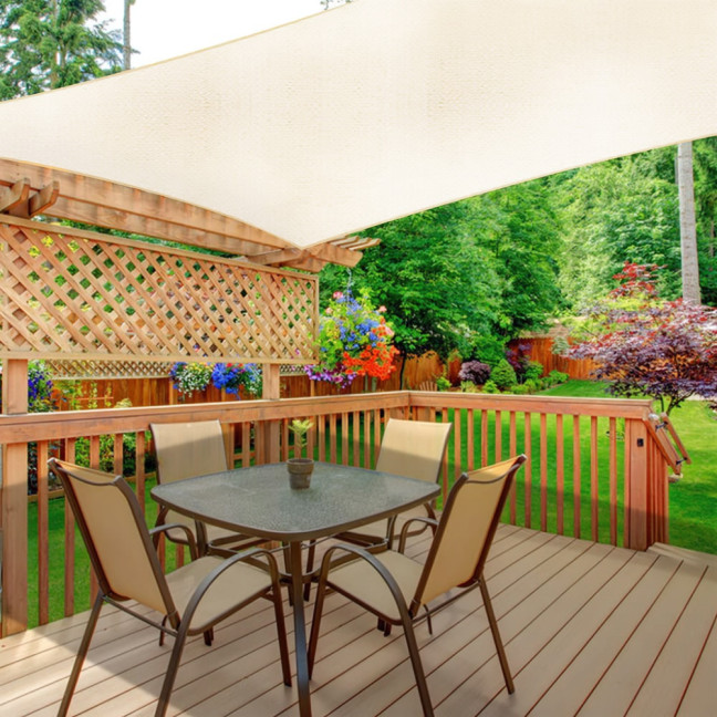 MultiGarden Waterproof Square Sun Shade Sail 3x3m Beige | Garden furniture, relaxation, modern style