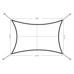 MultiGarden Waterproof Square Sun Shade Sail 4x4m Beige | Garden furniture, relaxation, modern style