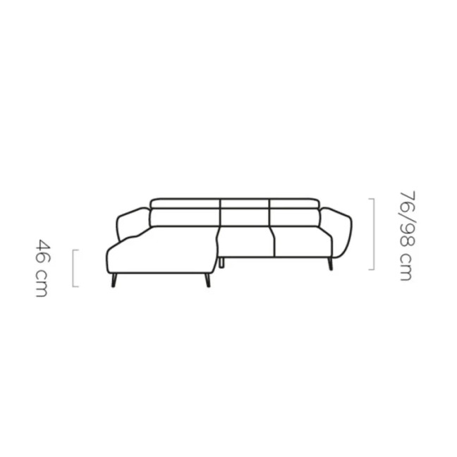 Alisson S Corner Sofa with Electric Seat Extension