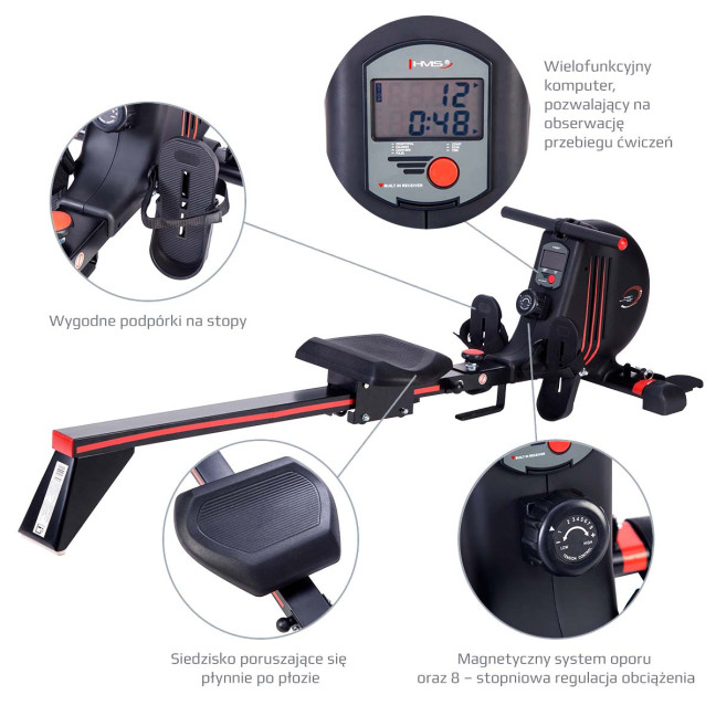 ZM1502 HMS Magnetic Rowing Machine