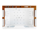 BATHTUB WITH HYDRO-MASSAGE ZEFIR 934 WHITE 192x131 CM