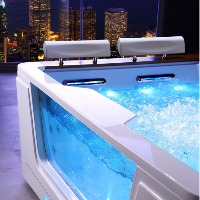 BATHTUB WITH HYDRO-MASSAGE ZEFIR 934 WHITE 192x131 CM