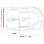 HYDRO MASSAGE BATHTUB VENEZIA 761 180x120 CM