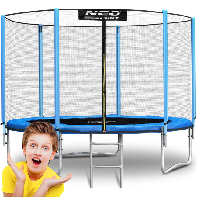 Garden trampoline 6ft/183cm with external net and Neo-Sport ladder