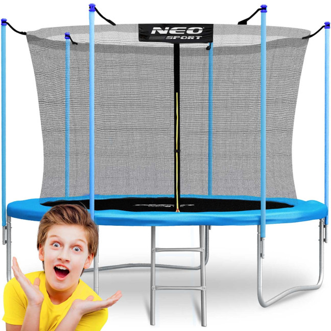 Garden trampoline 8ft/252cm with indoor net and ladder