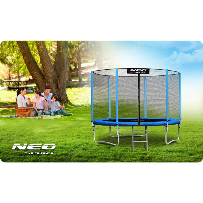 Garden trampoline 6ft/183cm with external net and Neo-Sport ladder