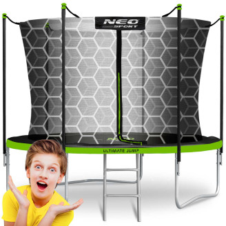 Garden trampoline 8ft/252cm with internal net and Neo-Sport ladder