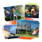 Garden trampoline 8ft/252cm with indoor net and ladder