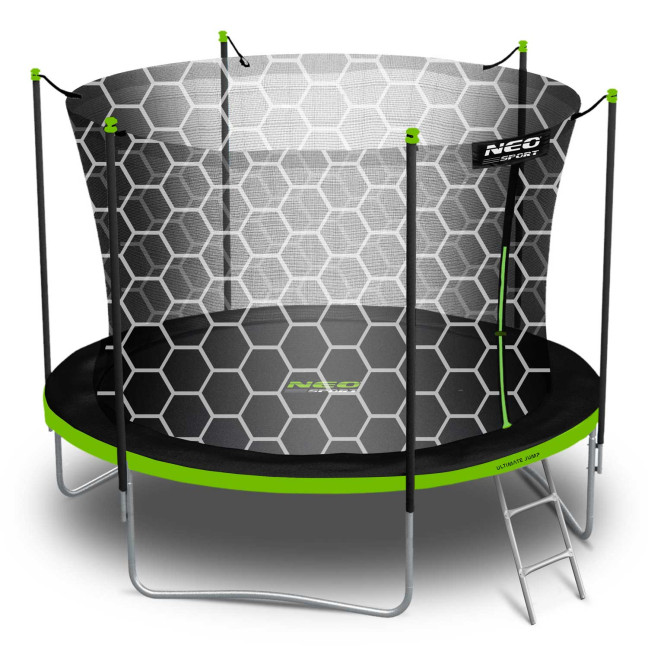 Garden trampoline 8ft/252cm with internal net and Neo-Sport ladder