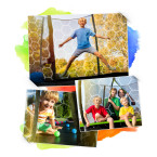 Garden trampoline 8ft/252cm with internal net and Neo-Sport ladder