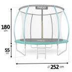 Garden trampoline 8ft/252cm with net, profiled posts and ladder Neo-Sport