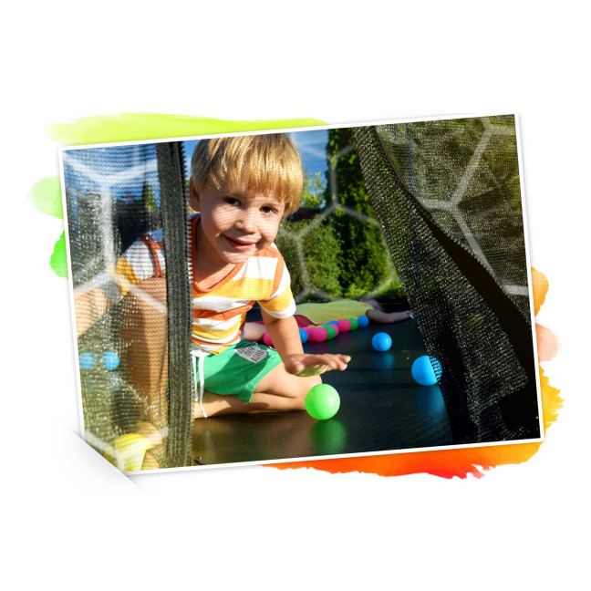 Garden trampoline 8ft/252cm with internal net and Neo-Sport ladder