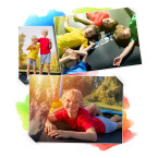 Garden trampoline 10ft/312cm with net, profiled posts and ladder