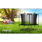 Garden trampoline 8ft/252cm with internal net and Neo-Sport ladder