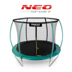 Garden trampoline 10ft/312cm with net, profiled posts and ladder