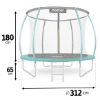 Garden trampoline 10ft/312cm with net, profiled posts and ladder