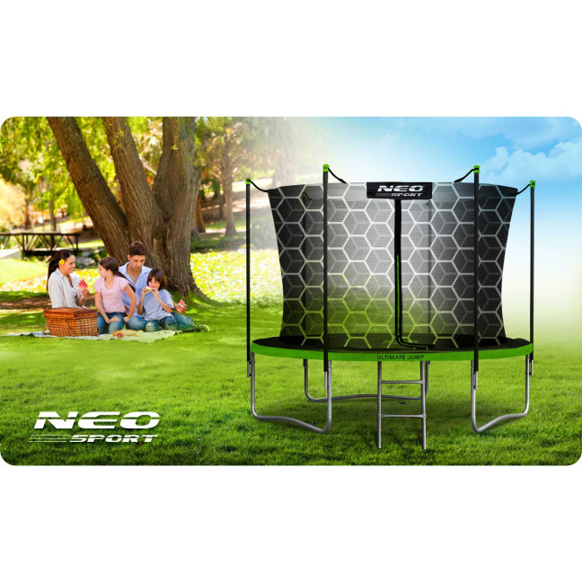 Garden trampoline 10ft/312cm with internal net and ladder Neo-Sport