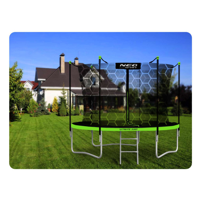 Garden trampoline 10ft/312cm with internal net and ladder Neo-Sport