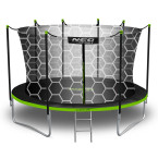 Garden trampoline 12ft/374cm with indoor net and ladder Neo-Sport
