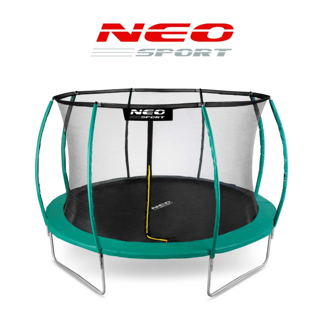 Garden trampoline 12ft/374cm with net, profiled posts and ladder Neo-Sport