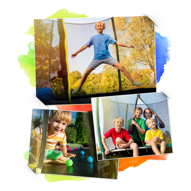 Garden trampoline 14ft/435cm with net, profiled posts and ladder Neo-Sport