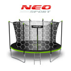 Garden trampoline 12ft/374cm with indoor net and ladder Neo-Sport