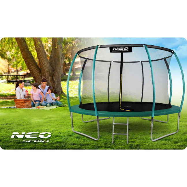 Garden trampoline 14ft/435cm with net, profiled posts and ladder Neo-Sport
