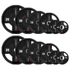 TPC SET SET OF OLYMPIC POLYURETHANE PLATES 2 x 2.5 - 25 KG CPU (155 KG) HMS