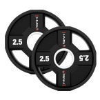 TPC SET SET OF OLYMPIC POLYURETHANE PLATES 2 x 2.5 - 25 KG CPU (155 KG) HMS