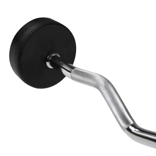 Barbell/Fixed Bent Bar Rubberized 10 - 50 KG HMS