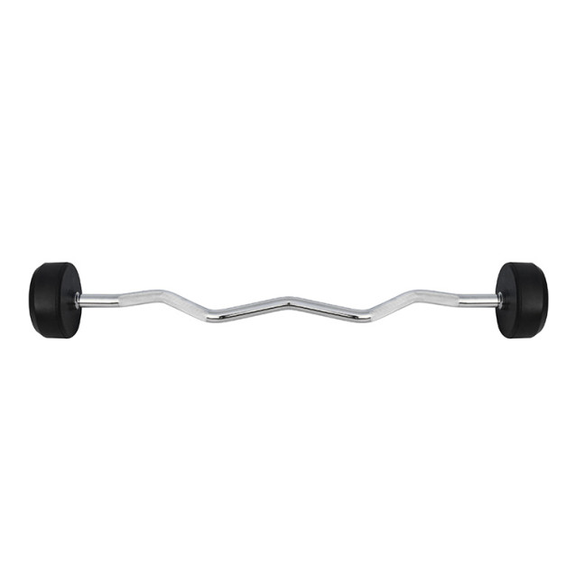 Barbell/Fixed Bent Bar Rubberized 10 - 50 KG HMS