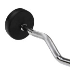 Barbell/Fixed Bent Bar Rubberized 10 - 50 KG HMS