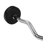 Barbell/Fixed Bent Bar Rubberized 10 - 50 KG HMS