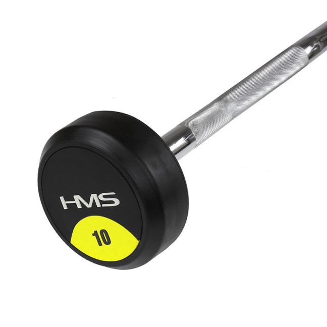 Barbell/Fixed Bent Bar Rubberized 10 - 50 KG HMS