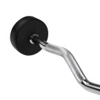 Barbell/Fixed Bent Bar Rubberized 10 - 50 KG HMS